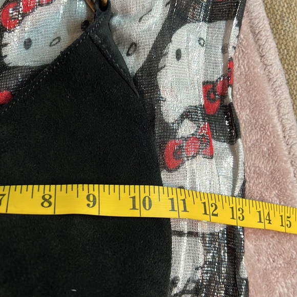 J.Galt Brandy Melville suede shoulder bucket purse black - Picture 5 of 12